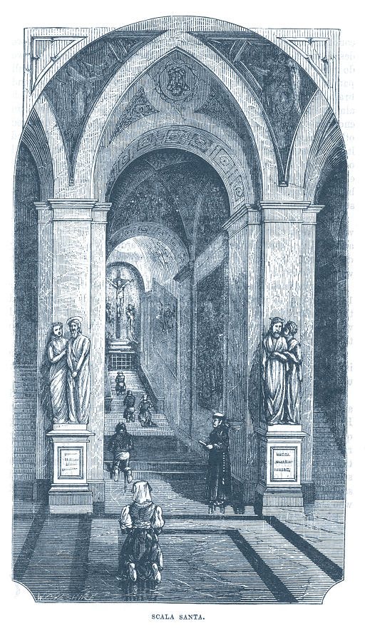 La Scala Santa. lithograph. 