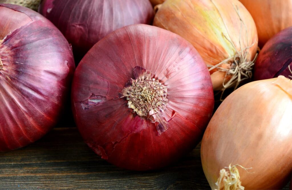 red and yellow onions