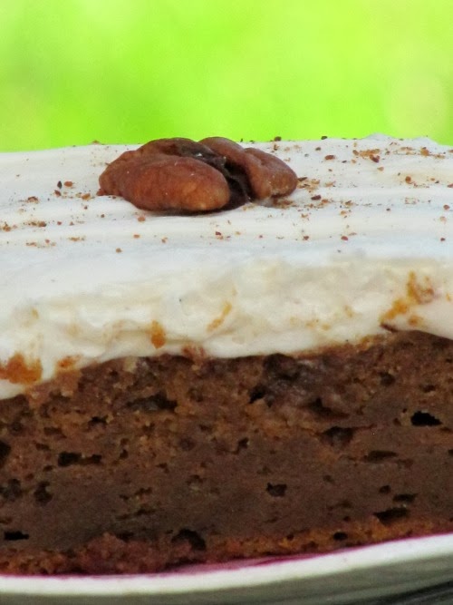 pumpkin bars with cream cheese frosting. 