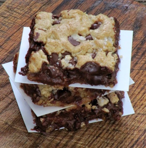salted caramel chocolate chip cookie bars.