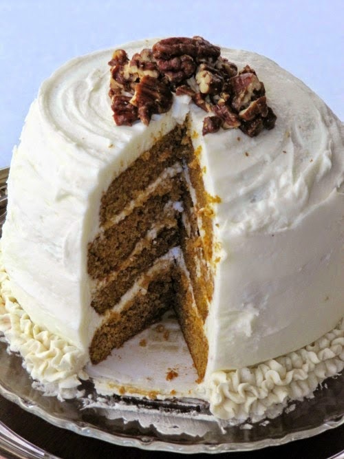Pumpkin Carrot Cake with Cream Cheese Frosting.