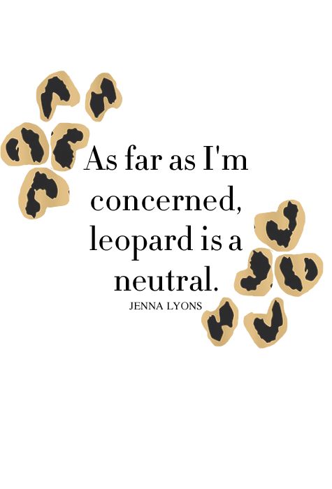Let the Cat Out of the Bag...Leopard for Fall