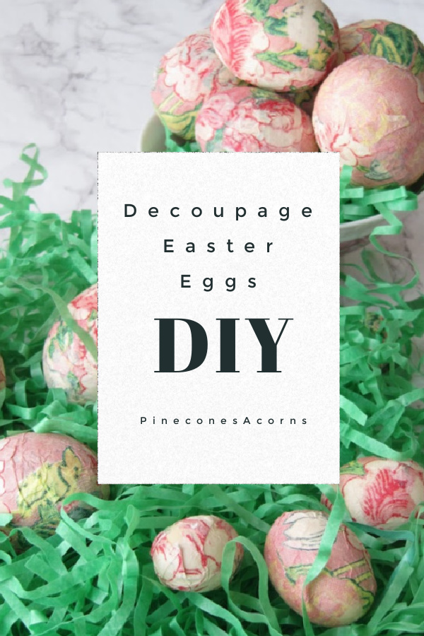 Decoupage Easter eggs