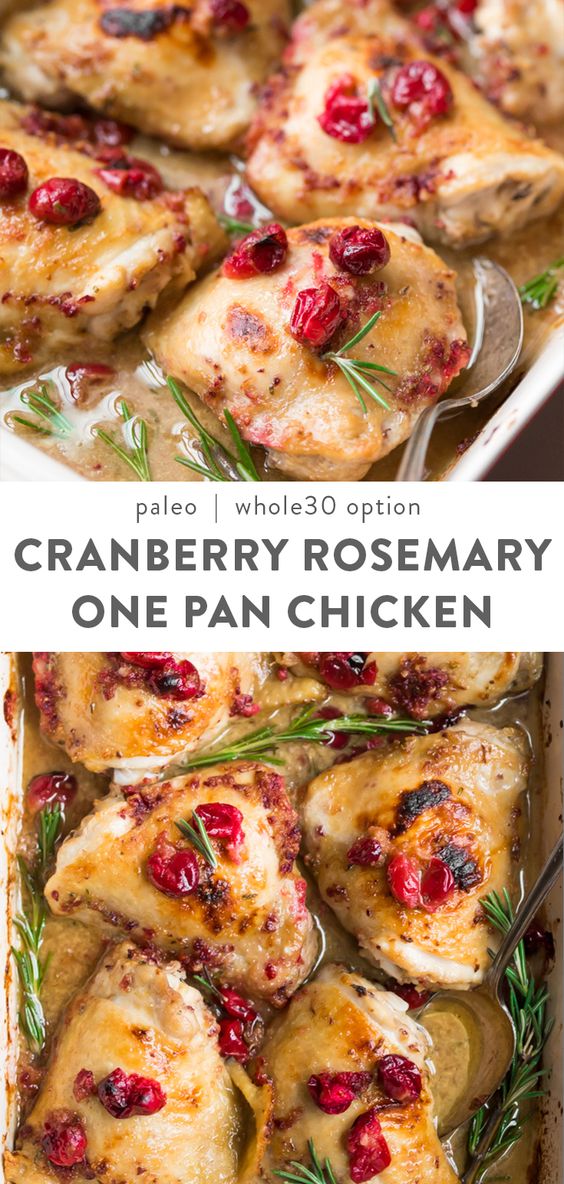 Sheet Pan Chicken with Cranberries