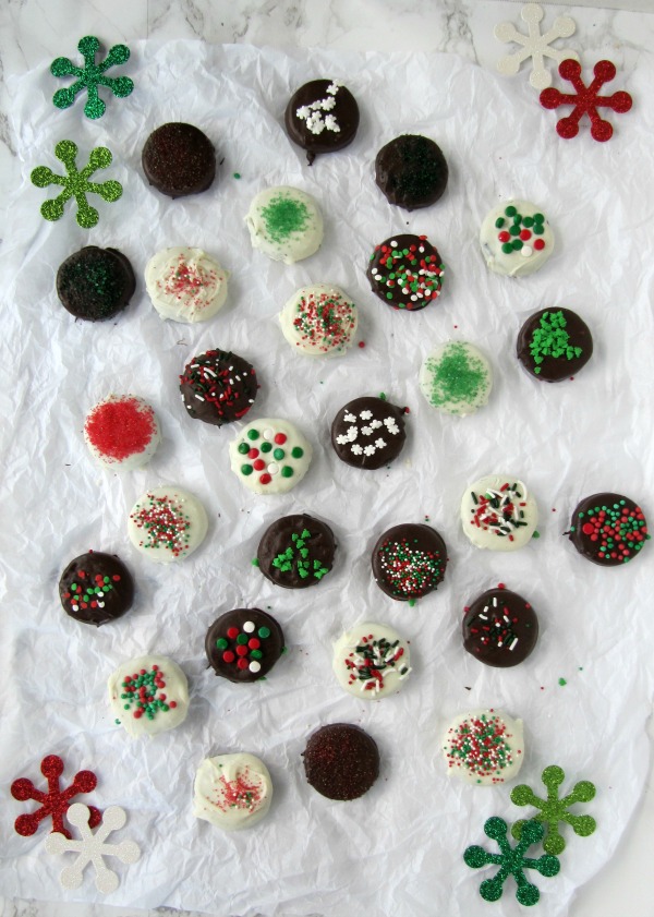 Chocolate Covered Oreo's with Sprinkles