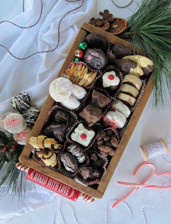 Box of christmas cookies