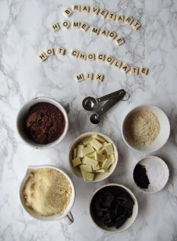 Ingredients for hot chocolate mix