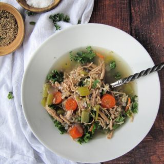 Chicken and Wild Rice Soup with Kale