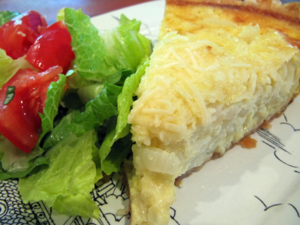 Vidalia onion tart with green salad