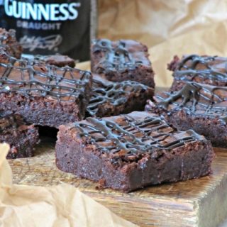 Chocolate Guinness Stout Brownies with a Chocolate Drizzle