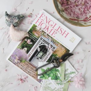 gardening seed packets and the English home magazine