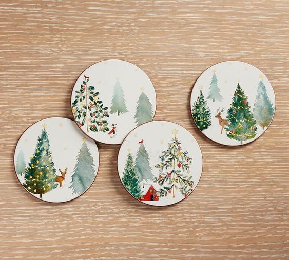 holiday in the country coasters pottery barn