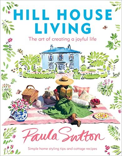 whimsical and colorful bookcover of Hill house living