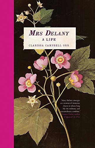 black cover with pink flowers of Mrs Delany