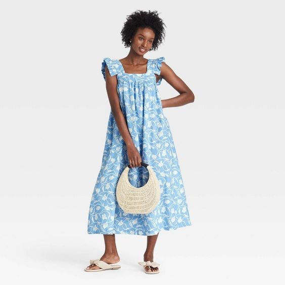 blue and white dress 10 Target Dresses Under $35 Dollars