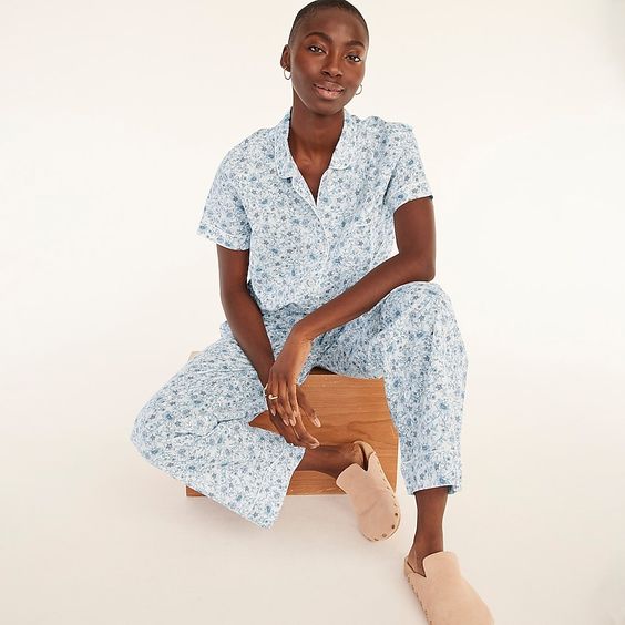 MOTHER’S DAY GIFT IDEAS Cotton-linen short-sleeve pajama set