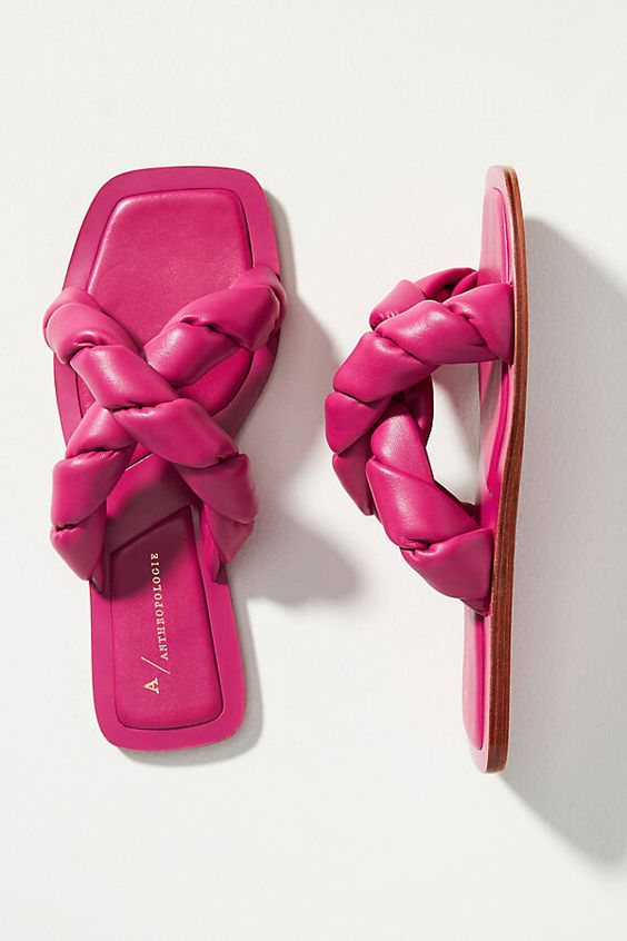 Spring fuchsia pink sandals
