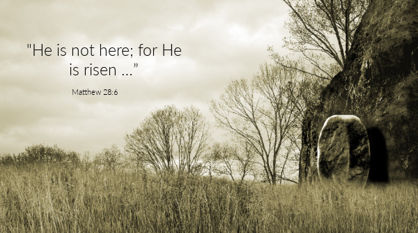 Silent Sunday Matthew 28_6 he is not there for he is risen