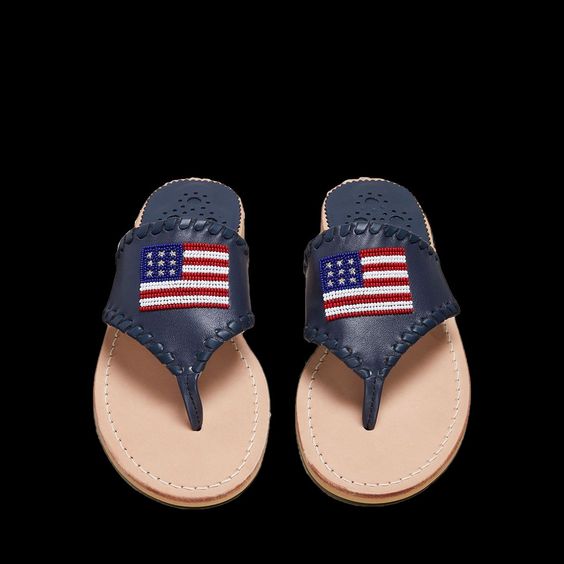 Friday Favorites Jack Rogers Sandals with beaded Flag
