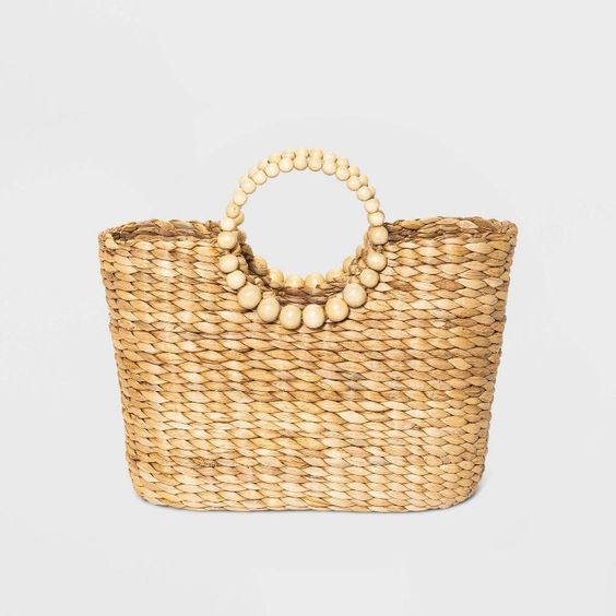 Friday Favorites wicker bag with bead handle