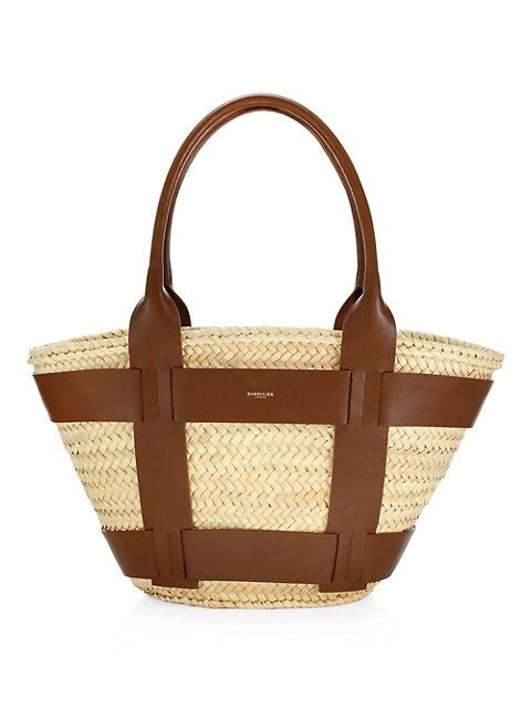 Friday favorites leather and wicker tote