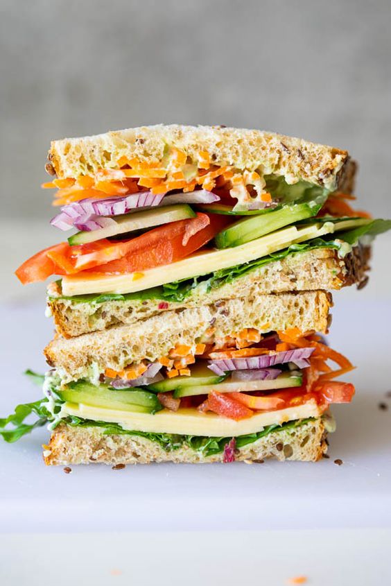 friday favorites vegetable sandwich