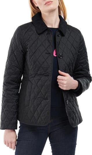 black Barbour quilted jacket