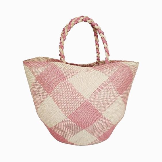 Pink Gingham Tote
