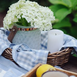 hydrangeas and a cup of tea