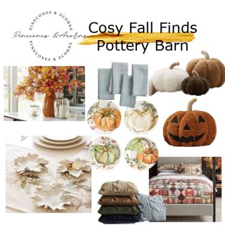 Cosy Fall Finds pottery Barn collage