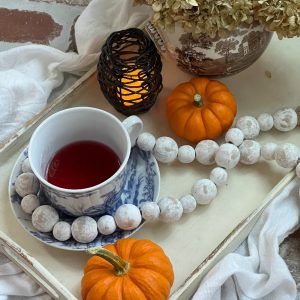 Monday musings fall pumpkins tea and dried hydrangeas