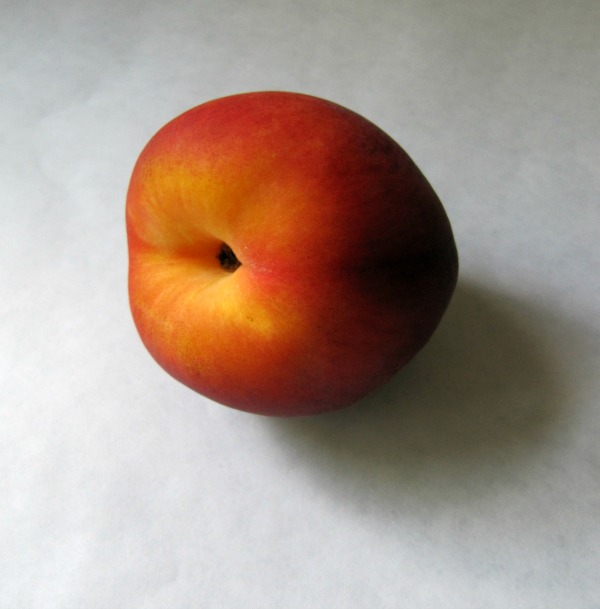 One orange and yellow peach. 