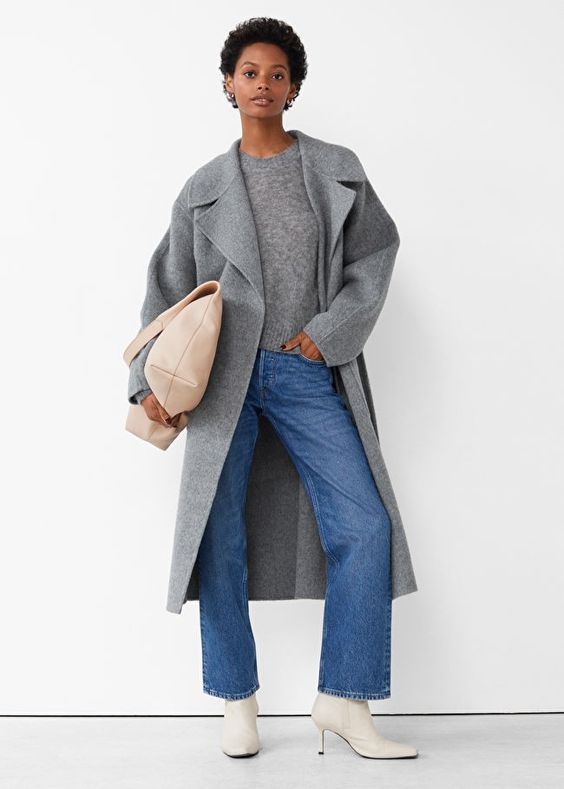 &other stories gray wool coat