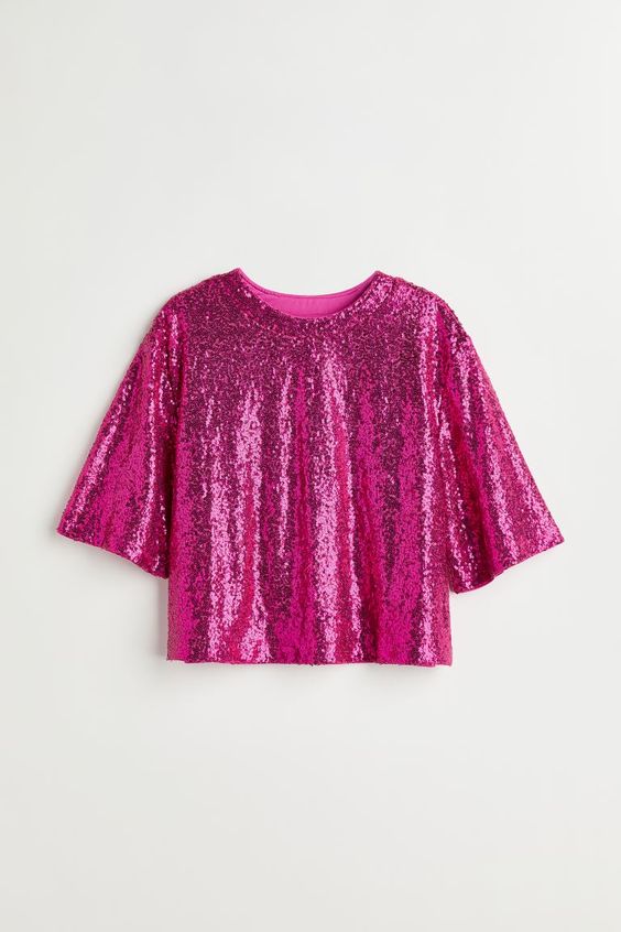 Monday musings fuchsia pink sequence top 