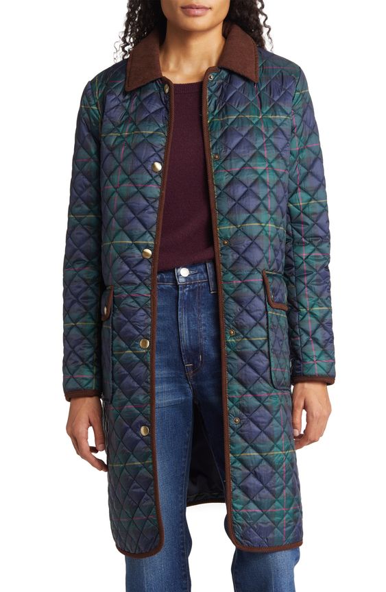 Ralph Lauren plaid quilted coat