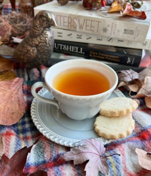 Friday Favorites books silver pheasant and tea with cookies