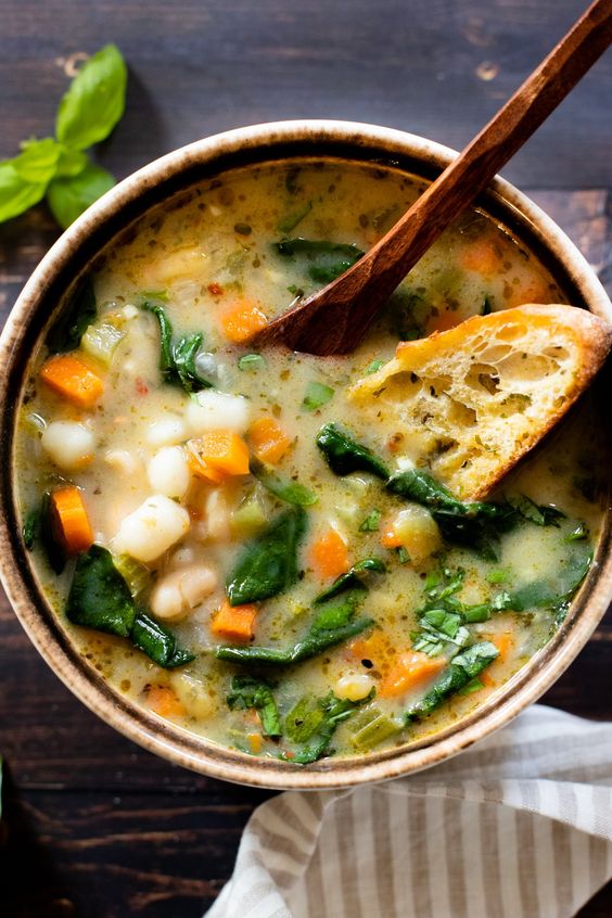 White Bean gnocchi soup. 