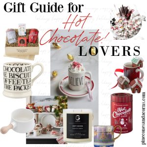 Gift guide for hot chocolate lovers collage.