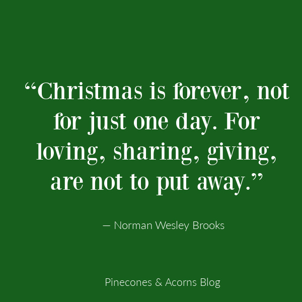 Quote Christmas is forever — Norman Wesley Brooks