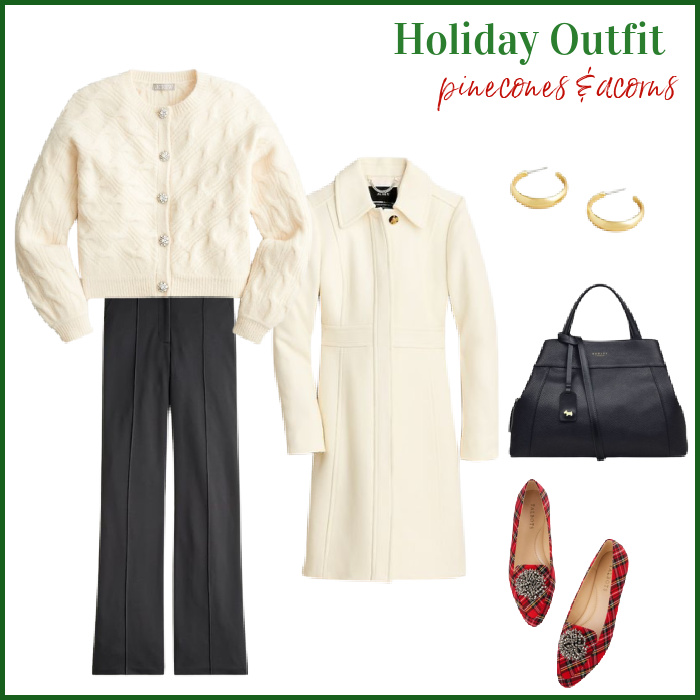 holiday black and ivory outfit