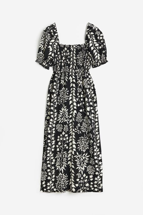 Black and white dress. 