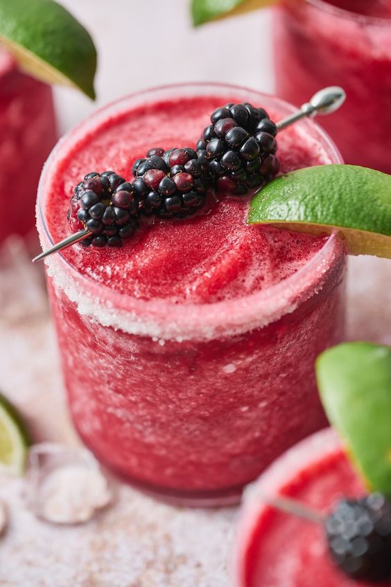  Blackberry margaritas.