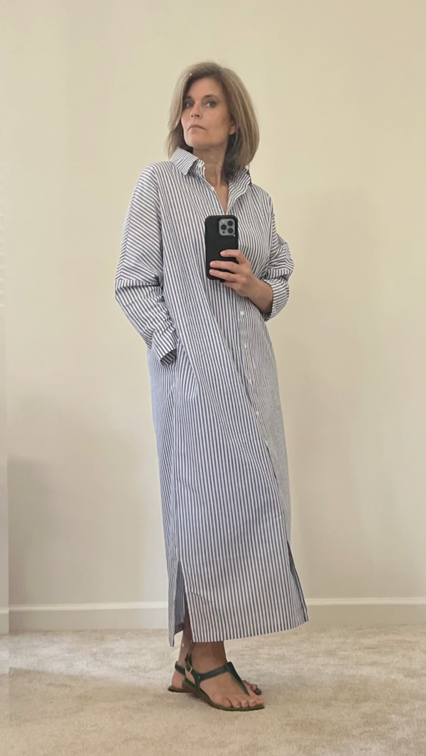 blue and white stripe dress what to pack for Pinehurst.