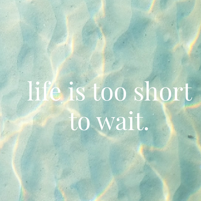 quote-life is too short to wait.