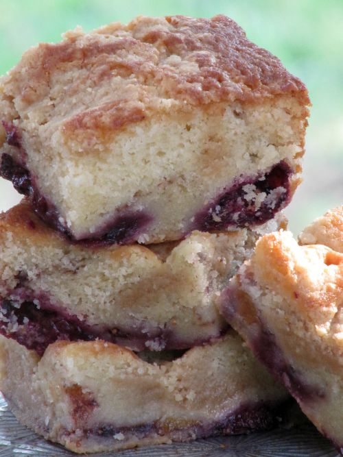 Blackberry fig and peach cake. 