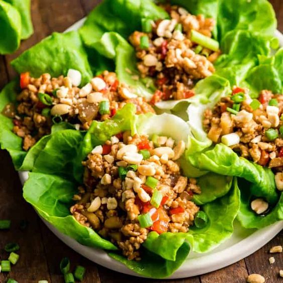 Asian Chicken Lettuce Wraps.