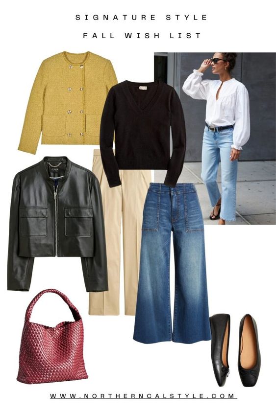 Fall Fashion Wish list collage. 