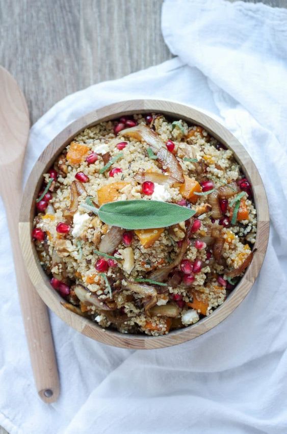 Fall Quinoa Salad in a bowl. 