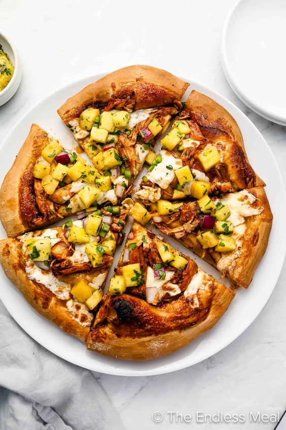 Leftover Turkey Pizza. 