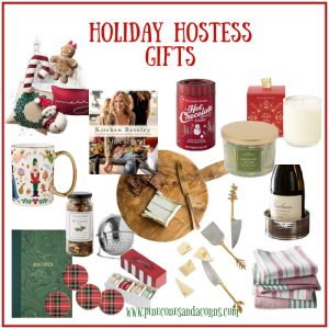 Collage of Holiday hostess gifts.